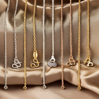 Chaîne en acier inoxydable 316 Gaovo, plaquée or 24 carats, anti-ternissement, à maillons fins, pour femmes, fabrication de bijoux DIY, vente en gros