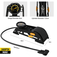 BAIMEI Portable psi Tire Inflation Inflators air Pump for Car Tires and Inflatables Foot Pump