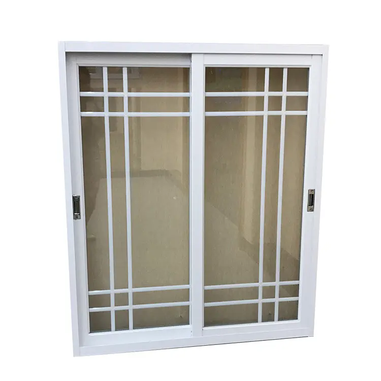 double glazed sliding window with decorative window grill
