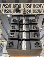 Sistema de Sonido Line Array Activo de 3 Vías con Dos Altavoces de 12 Pulgadas y 1200 W, Controladores Neo de 75/65/75 Núcleos, 102 dB, Caja de Madera Contrachapada para Grandes Eventos en Vivo