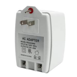 Transformateur d'<span class=keywords><strong>alimentation</strong></span> 24V 40VA à prise unique, 100% cuivre, pour sonnettes, compatible avec les thermostats <span class=keywords><strong>Nest</strong></span> Sensi, entrée 110V, fusible PTC - Product Image 1