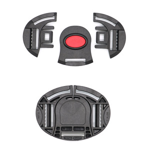 Five Point Safety Buckle For Stroller Black Red Button 26mm X 28mm Infant <b>Toddler</b> Use - Product Image 1