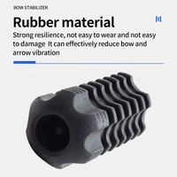 STARCN Stabilisateur de tir à l'arc noir, amortisseur de vibrations, accessoires de chasse, stabilisateur en caoutchouc pour poignée de tir à l'arc composé