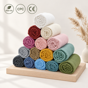 Coperte in Mussola per Neonati 120x120cm, Morbida Coperta in Bambù per Avvolgere il Bambino - Product Image 1