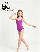 Leotardo de Ballet con Tirantes para Mujer/Niña, Body de Danza Elástico con Cintura Ajustable, Ropa de Danza Profesional para Gimnasia