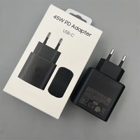 Cargador PD de 45W con Enchufe EU, US, UK para Samsung S24 S23 S22 S20 Note 20 Note 10, Cargador Súper Rápido al por Mayor