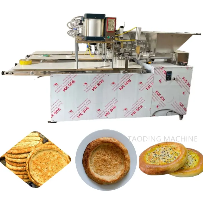 Máquina automática para hacer Chapati de gran capacidad, máquina para hacer pizza taizy completamente automática, corte automático italiano para dar forma al pan de pita