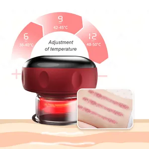 Appareil de chauffage électrique ventouses sous vide 6 vitesses Massage professionnel de thérapie par ventouses intelligentes