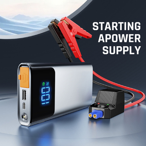 Arrancador de batería de coche ABS portátil multifuncional, luz LED de emergencia, pantalla Digital de 8000mAh, arrancador de batería de coche - Product Image 2