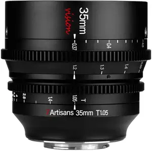 7artisans 25mm/35mm/50mm T1.05 Large Aperture Cine Lens Wide-Angle Manual Focus Low Distortion Mini Cinema Lens (35mm T1.05