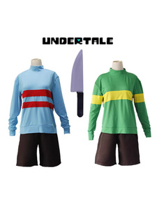 Costume Cosplay <span class=keywords><strong>Undertale</strong></span> Prototype Mission Frisk Chara per Donna - Product Image 4