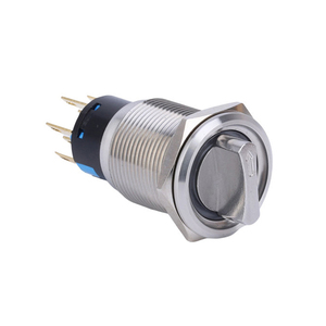 19 Mét 3 Vị Trí 2NO2NC Thép Không Gỉ Chống Thấm Nước 12V Vòng Màu Xanh LED Light <span class=keywords><strong>Selector</strong></span> Rotary Chuyển - Product Image 1