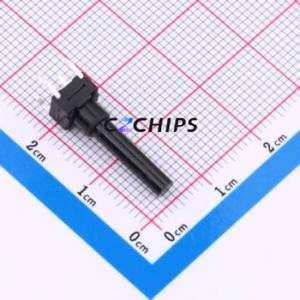 TSW06112-202B331CA Tactile Switch Through hole-4P,6.1x6.1mm Switch Single Pole Single Throw Round Button 1.8N 6.1mm - Product Image 1