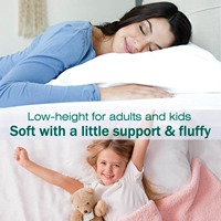 Oreillers plats ultra-minces personnalisables en usine, alternative au duvet ultra-douce pour dormeurs sur le ventre et le dos, blanc