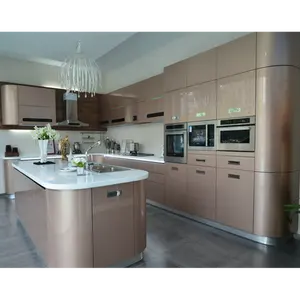 Kitchen Cabinet Kitchen Cabinet Custom Make High Gloss Modern Lacquer Kitchen Cabinet