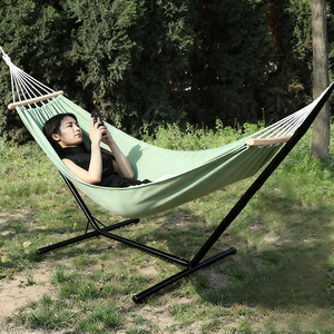 Outdoor Steel Tube <strong>Frame</strong> Free Standing <strong>Hammock</strong> Heavy Duty Garden <strong>Hammock</strong> with Stand for Garden Camping Courtyard - Product Image 6