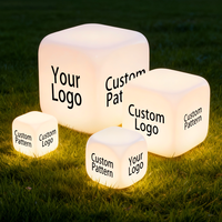 Lumière solaire/de charge pour publicité extérieure étanche Ip68 Rgb Bcustom Brand logo Cube Light Event Light Lamp