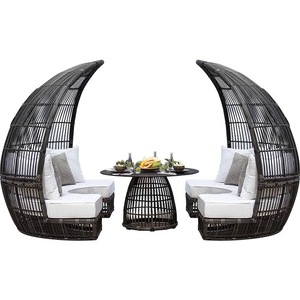 Canapé <span class=keywords><strong>de</strong></span> chaise <span class=keywords><strong>en</strong></span> rotin <span class=keywords><strong>de</strong></span> loisirs Canapé <span class=keywords><strong>en</strong></span> rotin semi-circulaire extérieur créatif - Product Image 4