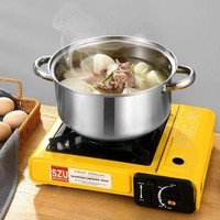 Ensemble de 10 casseroles et marmites en acier inoxydable, compatibles induction, style chinois, pour cuisson vapeur et soupes