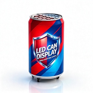 Beer Can Shape LED <b>Display</b> with Built-in Refrigerator Indoor Bar Advertising Screen Cooler Box Video <b>Wall</b> for Pub Nightclub Club - Product Image 1