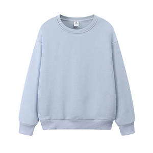 สเวตเชิ้ตผ้าฝ้ายโอเวอร์ไซส์ของผู้ชายเสื้อคอกลมวินเทจพิมพ์โลโก้ได้ตามต้องการ - Product Image 5