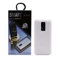 Power Bank Ponsel Pintar Baterai Li-Polymer 10000mAh Desain New Age dengan Layar LED Pengisian Cepat 10W 4 Kabel