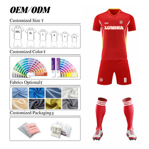 Conjunto de Camiseta de Fútbol Personalizable para Niños y Niñas, Transpirable, de Secado Rápido, Manga Corta, para Escuela Primaria y Secundaria - Product Image 4