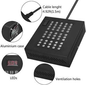 Station de charge USB 500W, 100 ports, station d'alimentation USB multi-ports, compatible avec tous <span class=keywords><strong>les</strong></span> appareils 5V, fonction PD, station de charge de bureau - Product Image 3