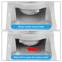 Distributeur d'eau automatique non électrique en acier inoxydable pour chiens et chats, usage intérieur, 5L avec eau courante, fournitures pour animaux de compagnie