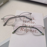 Montura de Gafas Estilo Coreano Ins, Espejo Liso Ligero con Diseño de Concha de Tortuga Multicolor, Color Transparente Disponible 2902
