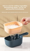 Coupe-légumes multifonctionnel pour cuisine domestique, avec panier égouttoir en PP, râpe et trancheuse à radis, fonctionnement manuel, vente en gros