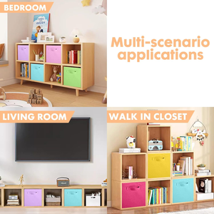 Có Thể Gập Lại Vải Lưu Trữ Cubes Và Tổ Chức Ngăn Kéo Hình Chữ Nhật Vải Lưu Trữ Hộp Cho Tủ Quần Áo Đồ Chơi Và Nhà Tổ Chức - Product Image 4