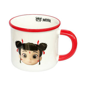 Tasse en céramique Nezha avec poignée, design de dessin animé, pour filles, cadeau d'anniversaire, usage domestique ou au bureau, tasse individuelle - Product Image 4