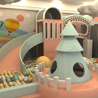 Équipement de terrain de jeu intérieur personnalisable, souple et sûr, ensemble de jeux avec toboggan et structure d'escalade pour enfants, adapté aux garderies