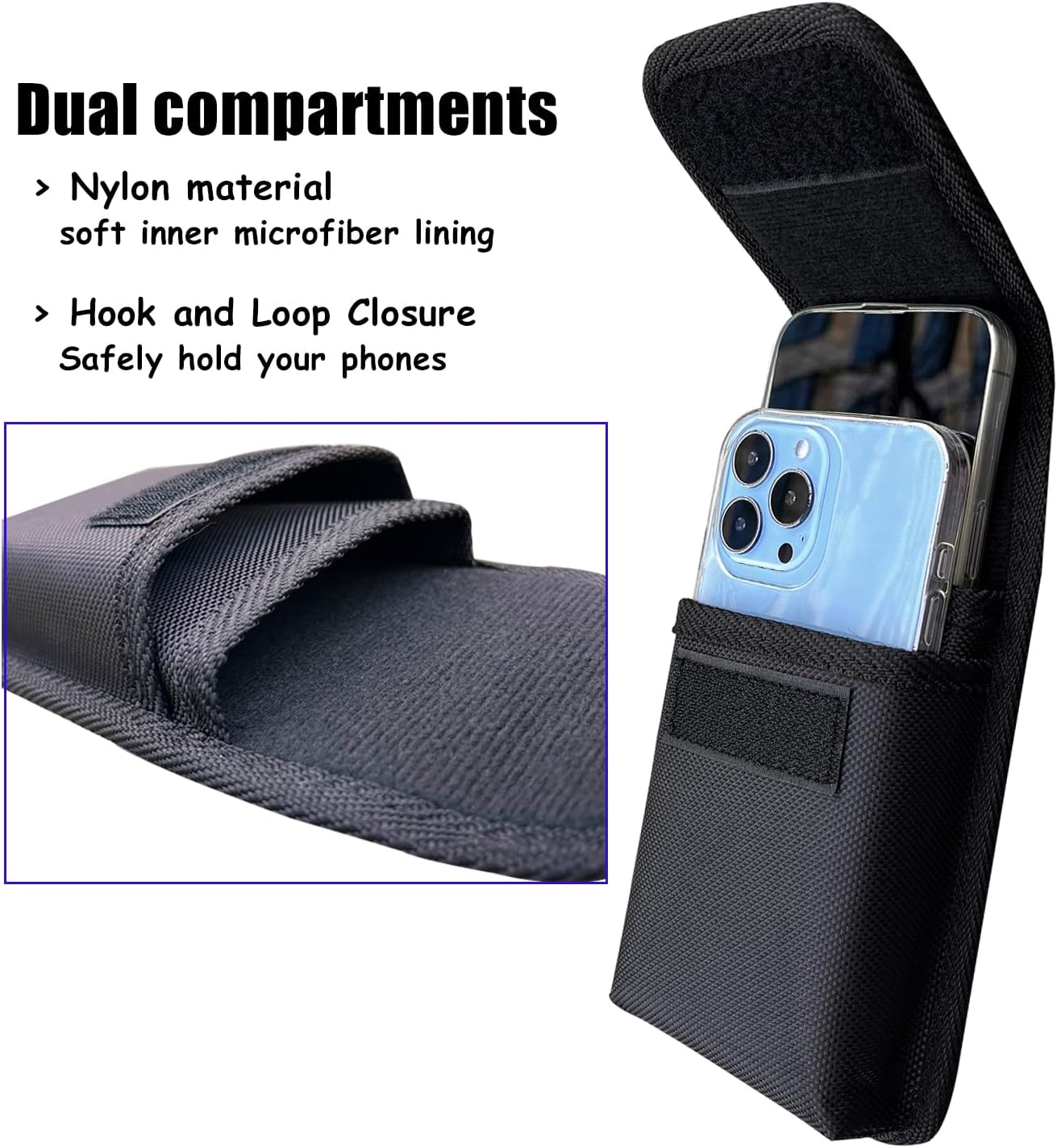 Two Phone Case Holder with Strong Belt Clip for Iphone & Samsung Two Phone Case Holder with Strong Belt Clip for Iphone & Samsung