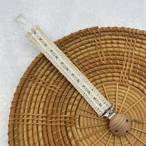 Clip <span class=keywords><strong>Portaciuccio</strong></span> Personalizzato in Cotone con Clip in Legno, Catenella <span class=keywords><strong>Portaciuccio</strong></span> in Tessuto Morbido per Neonati e Lattanti - Product Image 5