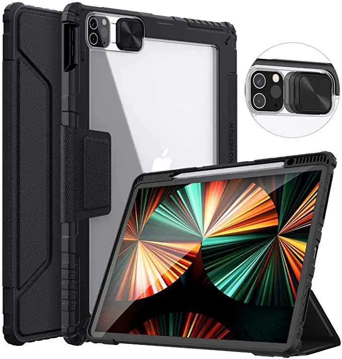 Nillkin tablet case flip leather case shockproof with camera cover pen slot kids case for 10.2/10.9/11/12.9 inch/iPad mini 6