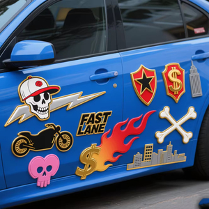 Autocollants de voiture en vinyle découpés sur mesure, résistants aux intempéries et imperméables, avec logo de marque multicolores, pour pare-chocs de camionnette et de camion - Product Image 1