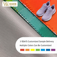 Tissu en polyester respirant et imperméable à 3 couches avec maille warp pour la doublure des chaussures de sport d'extérieur, OEM ODM, stock disponible