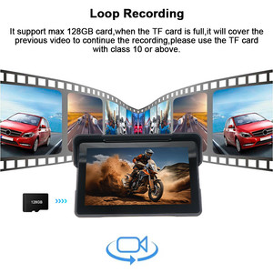 Không thấm nước <span class=keywords><strong>7</strong></span> inch BSD điểm mù phát hiện 4k ghi âm kép xe máy Carplay androidauto DVR giám sát <span class=keywords><strong>GPS</strong></span> theo dõi - Product Image 6