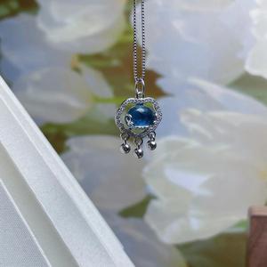 Collar con Colgante de Buda Maitreya de Plata Pura S925 para Mujer, Estilo Chino Nuevo, Jade Violeta Emperador, Color Morado, para Clavícula - Product Image 2