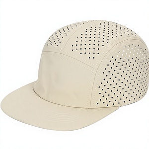 Five Panel Sporty Baseball <b>Cap</b> Unisex Solid Color Fitted Flat Brim Breathable Waterproof Mesh Quick Dry Sports <b>Summer</b> Wear - Product Image 1