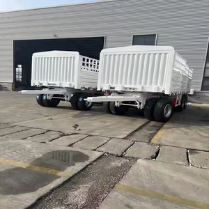 Meilleure vente ZHONGSHENGTIANQI semi-remorque en acier à cadre télescopique haute puissance moteur diesel remorque à plat pour bétail 150KG - Product Image 4