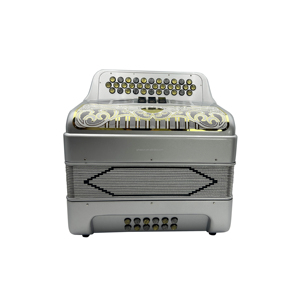 <span class=keywords><strong>Accordéon</strong></span> diatonique SEASOUND OEM avec 34 boutons, 12 basses, 3 registres, grille argentée et or blanc, modèle JB3412C - Product Image 1