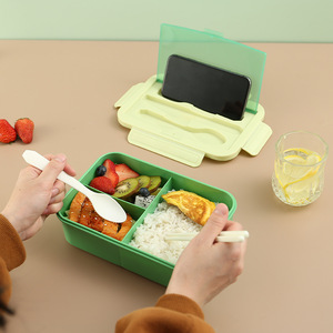 Portable <b>Lunch</b> <b>Box</b> Divided Bento <b>Box</b> 304 Stainless Steel Microwave Safe For Students Office Workers Adults - Product Image 3