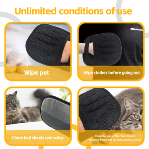 Guanto Portatile per Toelettatura e Rimozione <span class=keywords><strong>Peli</strong></span> di Animali Domestici, Strumento per Pulizia di Vestiti, Letti, Tappeti e Divani per Proprietari di Cani - Product Image 5