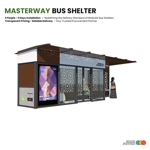 Abri de bus urbain moderne et élégant sur mesure pour les transports publics et les projets de ville intelligente - Product Image 2