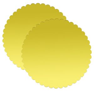 20cm 3mm Wholesale Cross-border Golden Color Lace Round Oil-proof Corrugated Paper <strong>Cake</strong> Board <strong>Cake</strong> Base <strong>Tray</strong> - Product Image 3