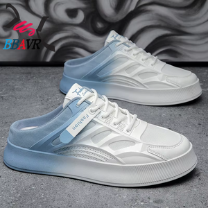 Zapatos Casuales de Hombre Primavera-Verano 2025, Pantuflas Modernas de Media Caña, con Forro de Malla, Diseño Simple en PU, Estilo Versátil - Product Image 2