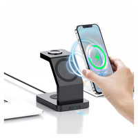 Chargeur sans fil magnétique multifonctionnel 3-en-1 innovant avec PD 3.0 et charge rapide 30W pour téléphone portable